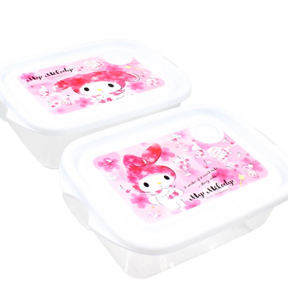 BNIB Japan Skater Sanrio My Melody Set of 2 Plastic Food Snack Container box